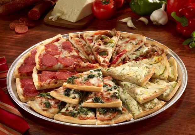 00 Your choice of 5 pizzas each cut into 8 slices PARTY MIX $55.