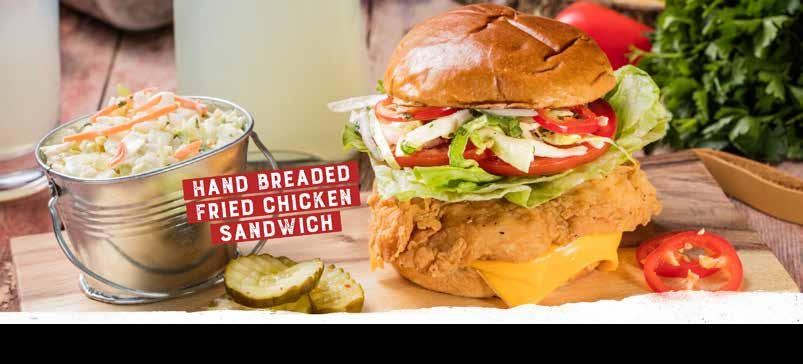 SANDWICHES Signature Served with choice of 1 side and spicy Hell-Fire Pickles. See Sides for nutritional information. Add a cup of Soup, Chili, Side Salad or Loaded Baked Potato for $3.