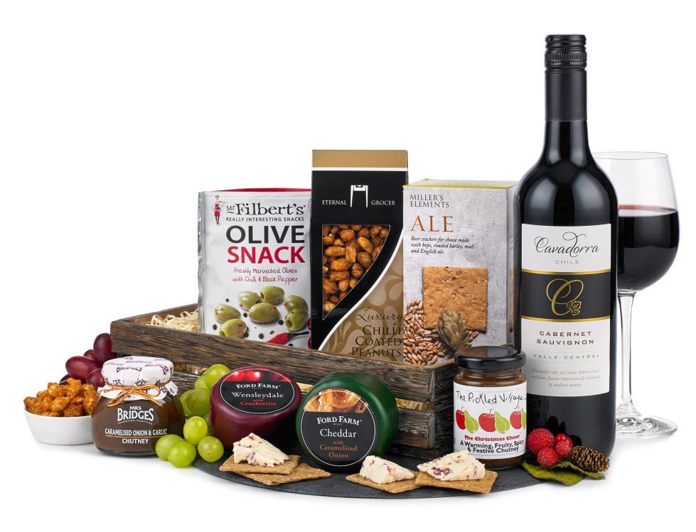 FOOD & DRINK SPECIFICATION Product Name Wine & Cheese Crate Ingredients Cavadorra Cabernet Sauvignon 75cl (Chile) Ford Farm Wensleydale with Cranberries 100g Wensleydale Cheese (Cow's MILK), Dried