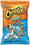 3 7-0 Lay's Family Size Potato Chips or Cheetos