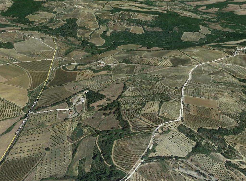 Vineyards in the central east side of the estate Name: Poderino Area: 5.40.00 Ha e Merlot Year of implantation : 1999 Soil: sandy clay Altitude: 400 mt a.s.l. Exposure: South-West Name: Crocina Area: 1.