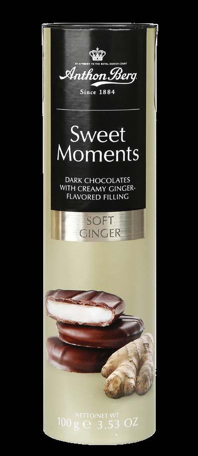 Sweet Moments Soft Ginger with a creamy fondant filling with bits and juices from ginger root
