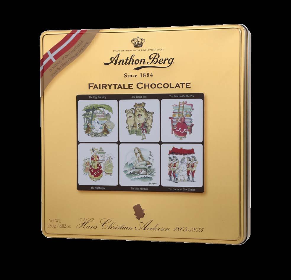 The gift box has an eye-catching new design with international appeal and it displays some of the delicious pralines at the front.