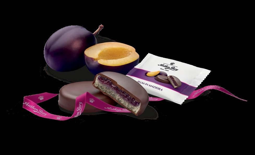 Each piece of chocolate is individually PREMIUM PACKAGING DESIGN Content: Anthon Berg has a long tradition of making its own jam, marzipan and chocolate in-house according to old and