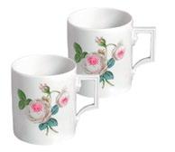 White Rose décor 029510-C0003-1 coffee cup set 4-piece