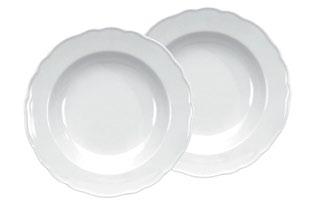 2-piece set: 2 dessert plates in white