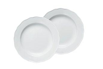 set: 2 dessert dishes in white