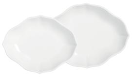 dishes (10 cm, 4 ; 12 cm, 4 ¾ ) in white