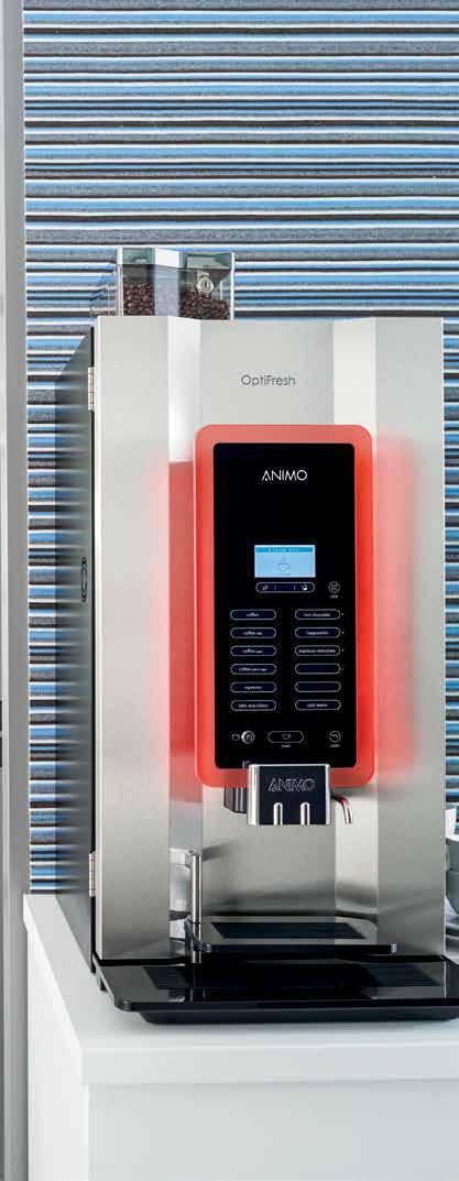 CONTEMPORARY COMFORT The OptiFresh of Animo is easy to operate. The machine can be placed practically anywhere and it is simple to use.