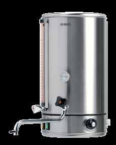 ANIMO WATER BOILERS Hot water is not only used for coffee or tea. For instance, instant products like soup and hot chocolate are being consumed more often.