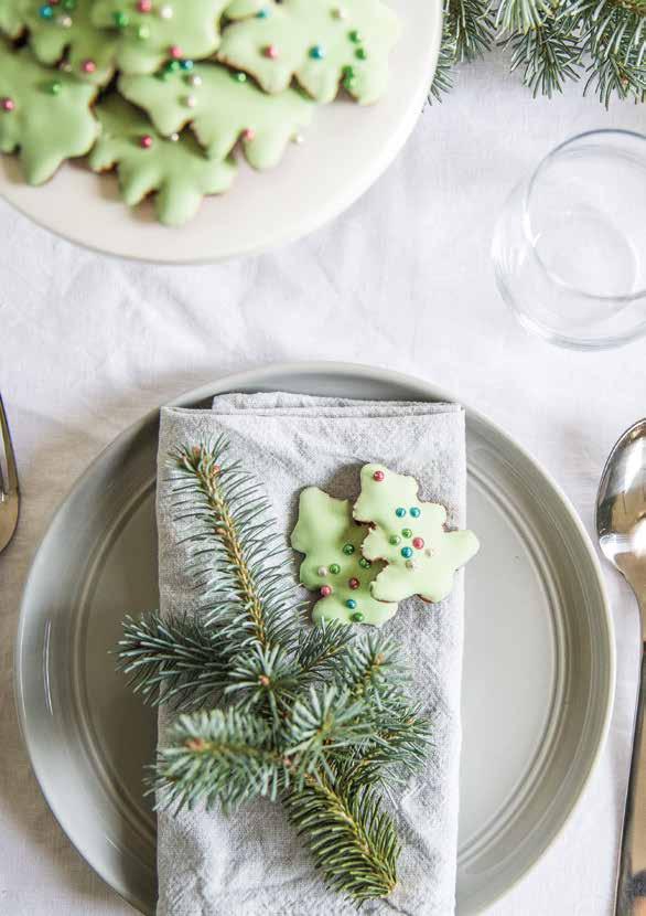 Trees & Stars These biscuits make a delicious edible table decoration. Two Christmas Trees $17.