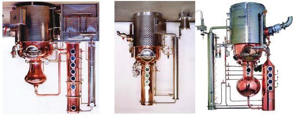The influence of different pot still type on quality of Williams pear distillates fermenter with running water and keeping the average temperature in intervals of 18 20 C.
