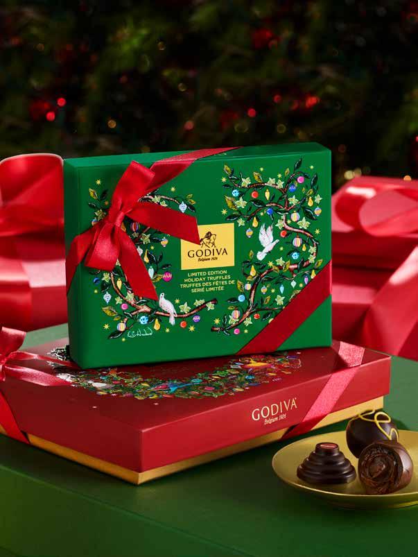 Holiday Chocolate & Truffle Gift ox (16 pcs) Star Ornament with Wrapped Truffles (approx 10 pcs)