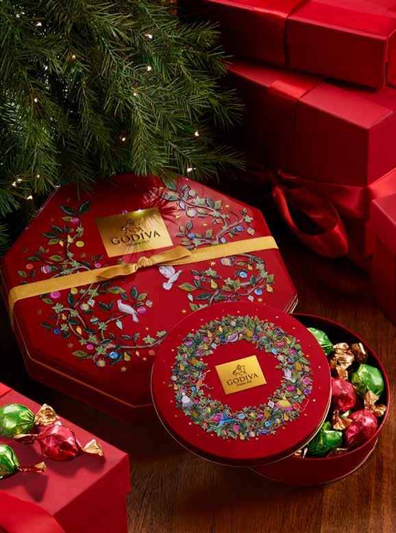 Shareable Treats for the Office Send Your est with GOIV s est NEW HOLIY TRUFFLE TINS Perfect for sharing. Individually wrapped truffles in keepsake tins.