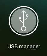 USB MANAGER MENU UNDER