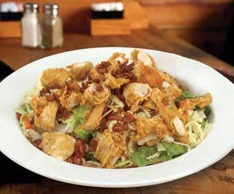 .. 495 / 595 Grilled Chicken Caesar Salad Grilled chicken served on crisp hearts of romaine, fresh parmesan cheese, Made-From-Scratch croutons and our zesty Caesar dressing.