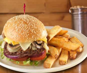 Served with lettuce, tomato, pickles, and onion... 595 Classic Burger 100% beef burger patty wrapped between two freshly baked buns.