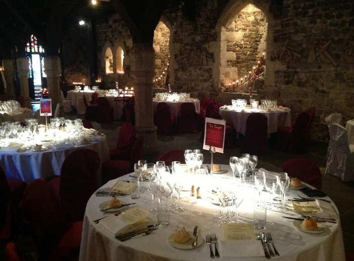 With its medieval stone floors and a beamed ceiling dating back to the 12th Century, the Crypt has hosted some of London's most celebrated functions- including a grand feast
