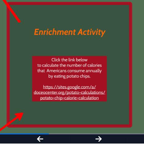 Square #2: Enrichment Activity Instructions: Click on the link and have students calculate the