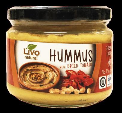 7 378 3103 Livo Natural Hummus - Roasted Red Pepper
