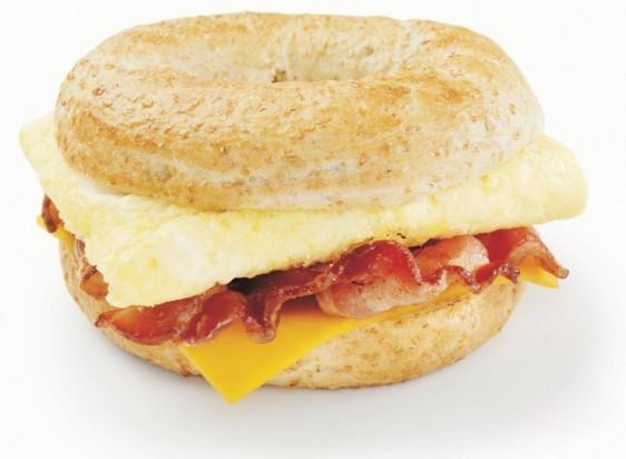 Breakfast Serves 7am-11am Substitute egg white +$1.00 Breakfast Burrito $4.95 Eggs, cheese, hash brown & a side of our homemade salsa * Bacon * Sausage * Ham * Chorizo * No Meat Bagel Sandwich $6.