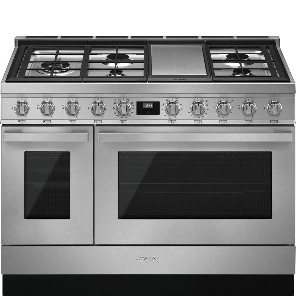 CPF48UGMX New product Pro-Style Dual Fuel Range, Stainless Steel, 48 x 25 EAN13: 8017709259082 PORTOFINO STYLE Stainless steel control knobs Thermoseal cavity, energy efficiency best-in-class Soft