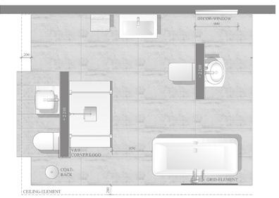DISPLAY The Trend Box Floor plan 2: Back-to-wall