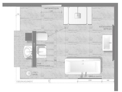 existing wall Floor plan 3: Corner solution Trend