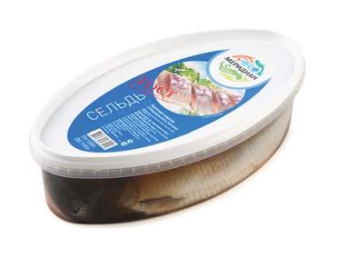 to +5 C 5 Plastic bucket, fish by weight Herring fillet in oil «Swedish» style 057 in oil with juniper berries 0957 5 in wine dressing 095 in salt dressing 099755 7 in oil 090085 8 in oil with herbs