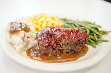 pepper gravy. Classic southern comfort food. - 12 Roasted Turkey Thick sliced oven roasted turkey breast with classic turkey gravy. - 12 Hamburger Steak* 10 oz.