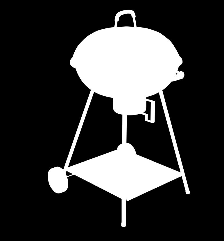 Charcoal barbecue with cooking cover Enamelled