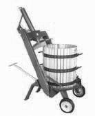 2006 Winemaking Supplies Catalog Presses Wooden cage with steel base on legs, lets you quickly and smoothly press fermented red grapes or crushed white grapes.