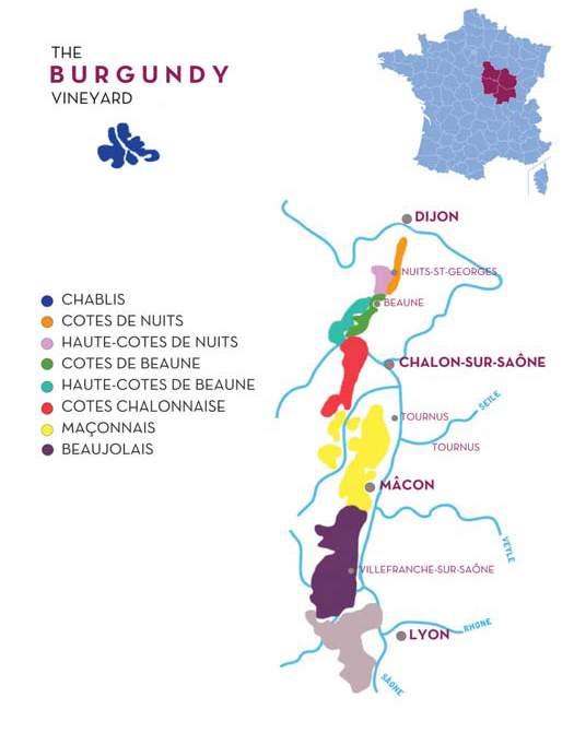 Great villages for white include Meursault, Puligny-Montrachet and Chassagne-Montrachet. These tend to be aged in oak barrels and are fabulously complex and rich.