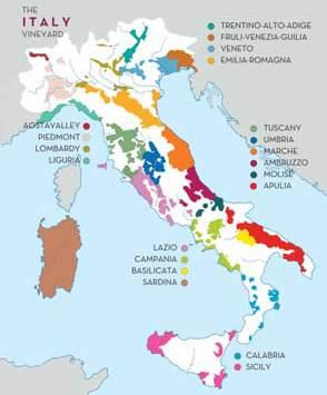 In Piedmont one has the great wines of Barolo and Barbaresco made from the Nebbiolo grape.
