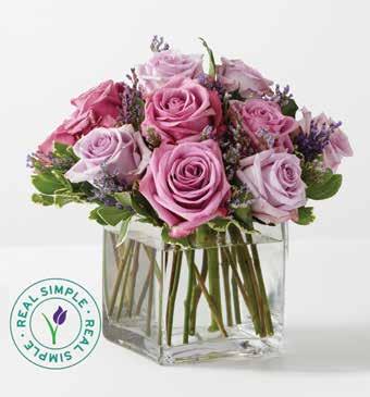 CORE VENDOR REF DESCRIPTION SUBSTITUTION UNIT QUANTITY BloomNet or 5" H x 5" D Clear Glass Cube Vase Each 1 Rose Lavender 50 cm Stem 12