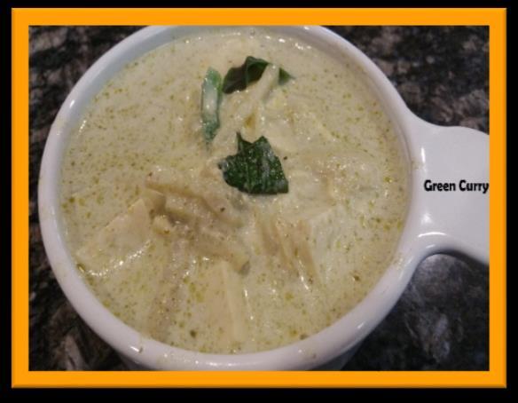 95 Choice of chicken, beef, or pork with potato, carrot, onion, peanut in mussamun curry and coconut milk Green Curry 8.