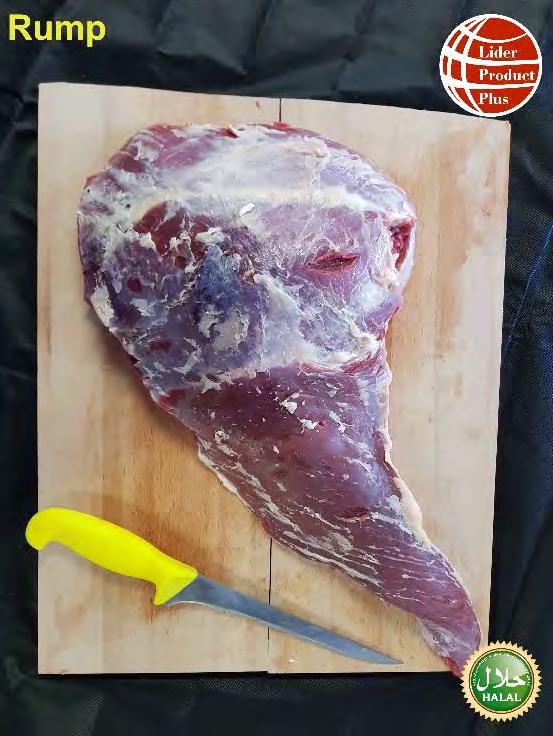 Rump Description: This is the part of the carcass that is above the upper part of the beef leg, that is, this cut originates