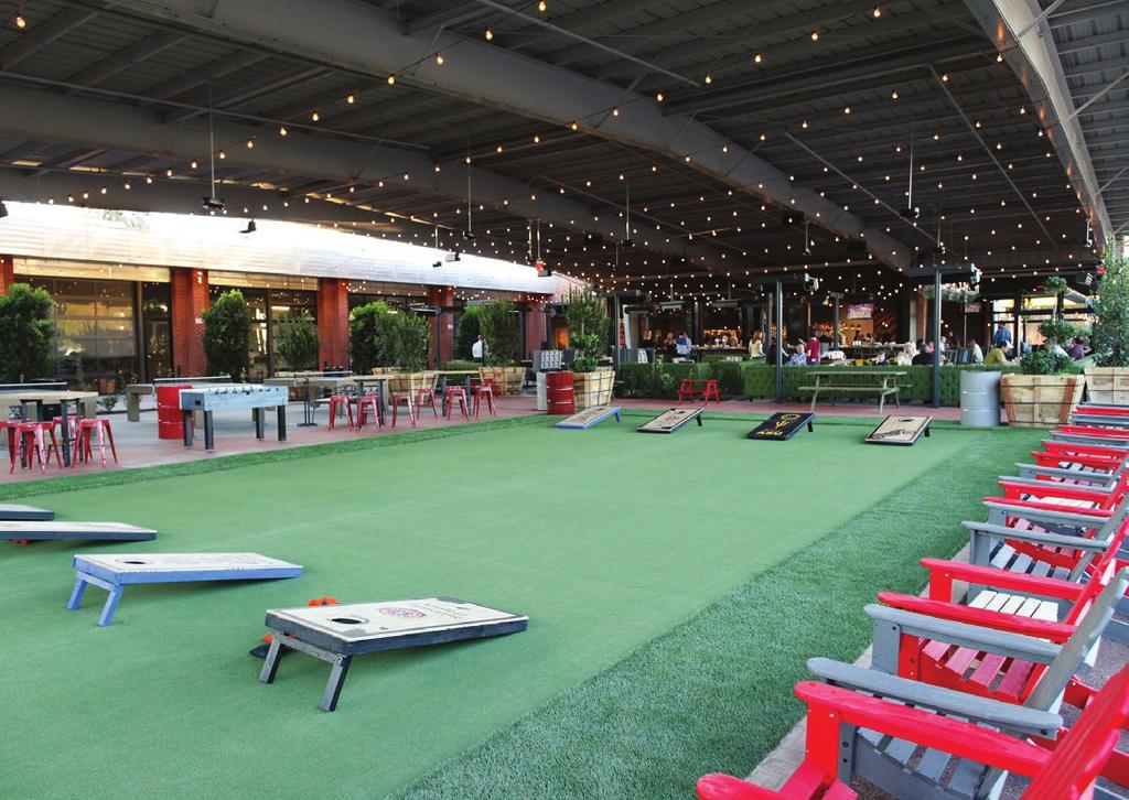 OUR SPACES PATIO & LOUNGES INDOORS: CAPACITY: 100 seated PATIO: (not including lounges) CAPACITY: 70 seated PATIO & LOUNGE AREA: CAPACITY: 170 reception / 120 seated LOUNGE AREA & HIGH TOPS: (patio)