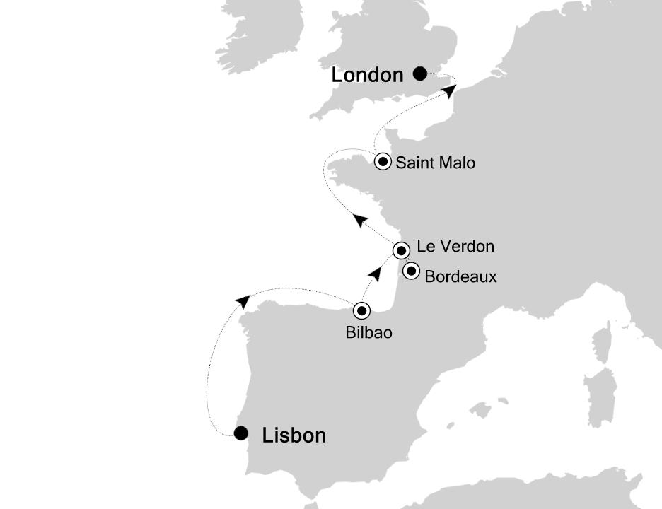 Tour Programme Silver Whisper 4909 / 8 Days May-11-2019 / May-19-2019 Lisbon, Portugal / London (Greenwich), United Kingdom Date Arrive Depart 11 Lisbon, Portugal 6:00 PM 12 Day at sea 13 Bilbao,