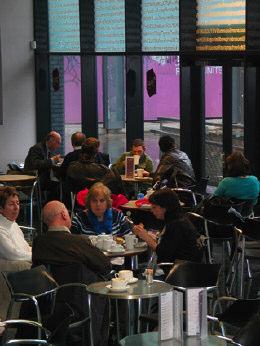 Food The Café at FACT is situated on the ground floor, serving a wide range of delicious light bites, speciality tea and coffee, mouth-watering cakes, soft