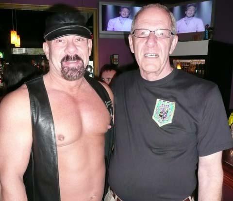 the pink pastor Lords of Leather president Gary & captain David welcome guests to the Lords Meet & Greet Party at JohnPaul s JohnPaul s John & Paul flank Don at their club on Elysian Fields by Rev.