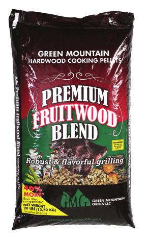GMG 2001 PREMIUM GOLD BLEND This mellow blend of red oak, hickory and maple pellets will subtly flavour your food without overpowering it.