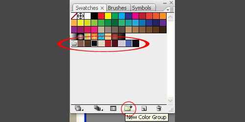 Step 2 Begin adding the colors you are going to use to your swatches palette. If it s not open click Window->Swatches.
