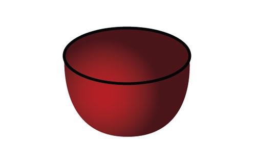 Step 4 Grab the ellipse tool and draw an oval at the top of your mug shape, something like below.