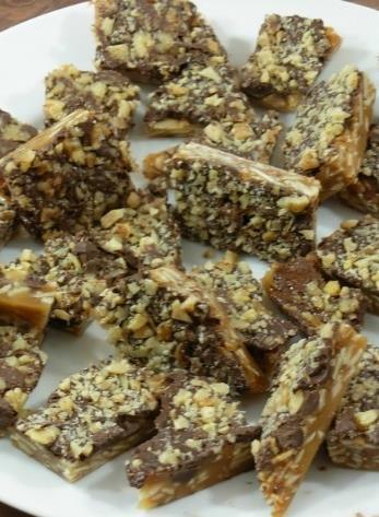Ingredients for English Toffee 1 pound butter 2 cups granulated sugar 2 cups