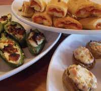 BUILD YOUR IDEAL PARTY 2 SELECT YOUR APPETIZER(S) WOOD-FIRED JALAPENOS Fresh, halved, & seeded jalapenos filled with our signature cream cheese mixture, topped with bits of sweet pepper bacon, and