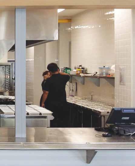 PROJECT SUPPLIED BY ROYAL EQUIPMENT, SINGAPORE This student café showcases an extraordinary kitchen.