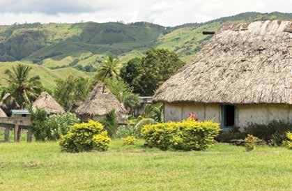 FIJI FAR-RANGING SUPPORT FOR FIJIAN CUSTOM On the Ba Highlands of Viti Levu in Fiji, Navala Village is one of the few settlements left with full traditional architecture.