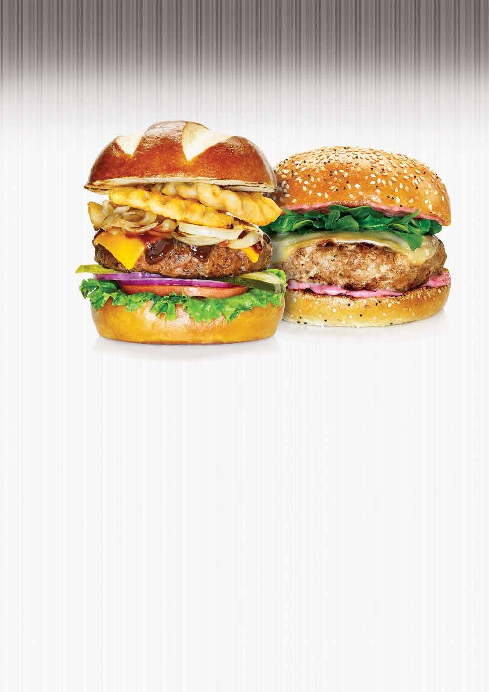HND-CRFTED BURGERS Our signature burger patties are hand-crafted and then cooked to perfection on our hot skillets to seal in the amazing flavour.