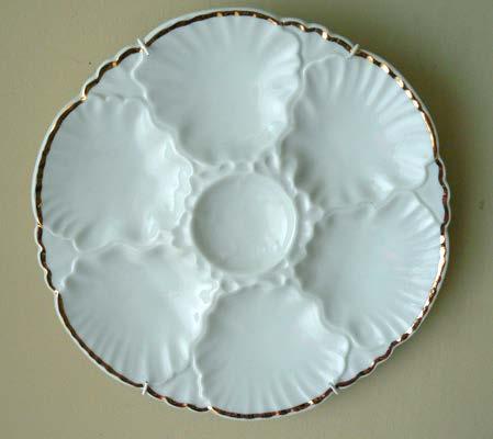 No. 20 Belgian porcelain oyster plates.